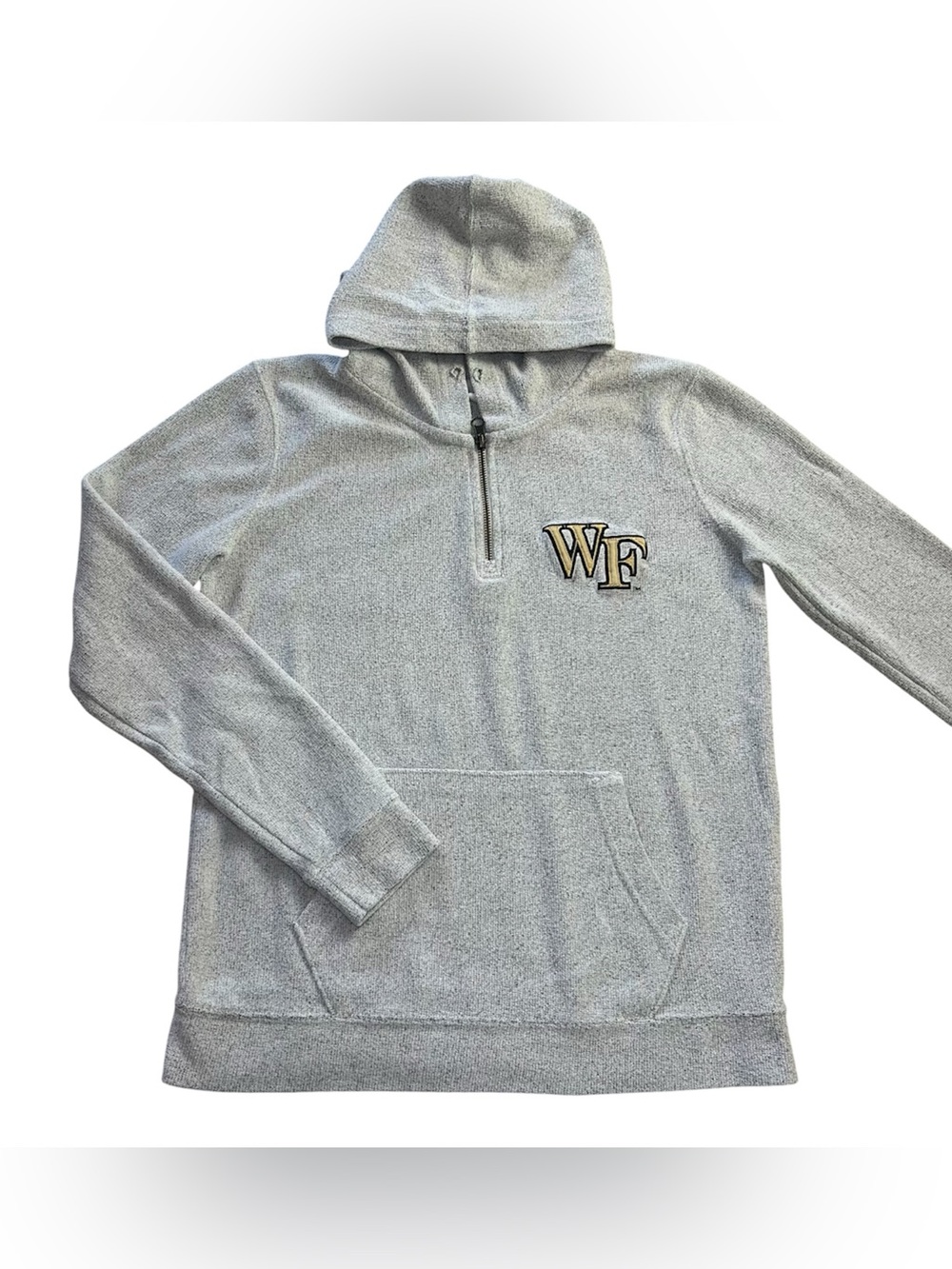 League Wake Forest University Demon Deacons Men’s 1/4 Zip Knit  Pullover Gray S